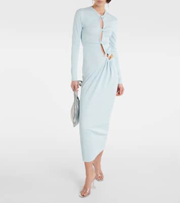 Abito midi in jersey con cut-out | Christopher Esber