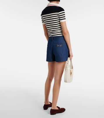 Shorts di jeans Horsebit | Gucci