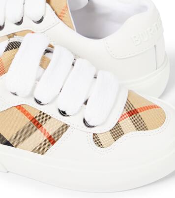 Sneakers in pelle Burberry Check | Burberry Kids