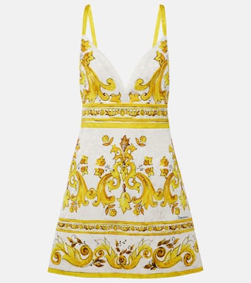 Abito corto Majolica in broccato | Dolce&Gabbana