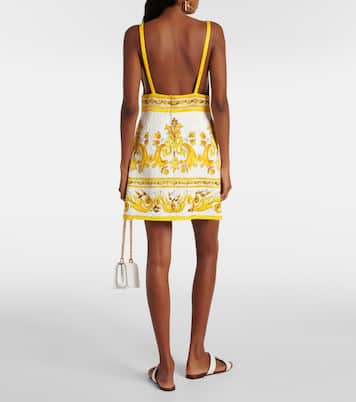 Abito corto Majolica in broccato | Dolce&Gabbana