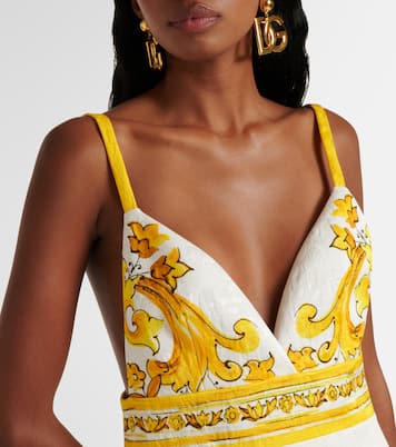 Abito corto Majolica in broccato | Dolce&Gabbana