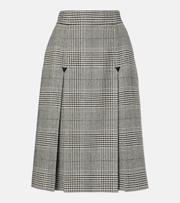Jupe midi en laine mélangée | Dolce&Gabbana