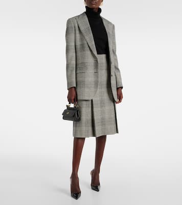 Jupe midi en laine mélangée | Dolce&Gabbana