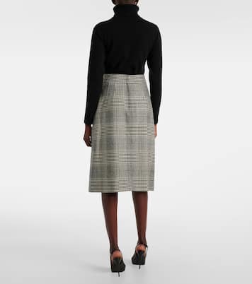 Jupe midi en laine mélangée | Dolce&Gabbana
