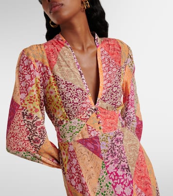 Trula patchwork crêpe maxi dress | Rixo