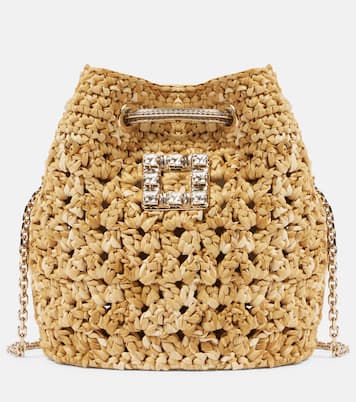 Tres Vivier raffia-effect bucket bag | Roger Vivier