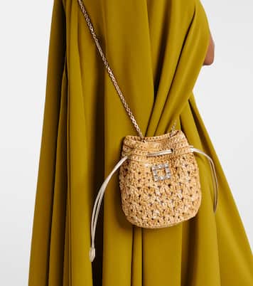 Tres Vivier raffia-effect bucket bag | Roger Vivier