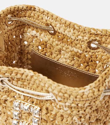 Tres Vivier raffia-effect bucket bag | Roger Vivier