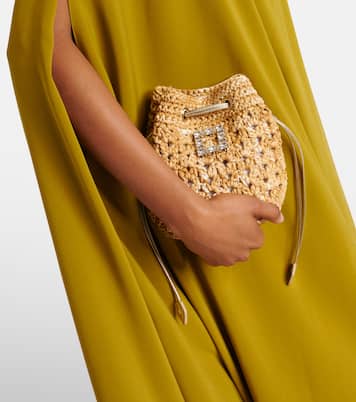 Tres Vivier raffia-effect bucket bag | Roger Vivier