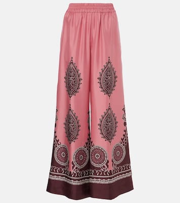 Pantalon ample imprimé en soie | La DoubleJ
