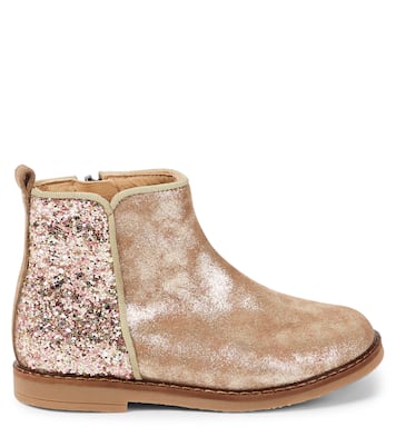 Botines Trip Back de piel con glitter | Pom d'Api