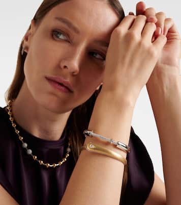 Bracciale Endless in oro bianco 14kt con diamanti | Rainbow K