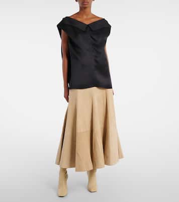 Gonna midi Lenno in suede | Khaite