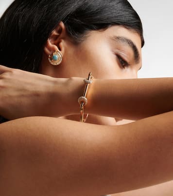 Bracciale Chakra Icon in oro rosa 18kt con diamanti e quarzi | Ananya