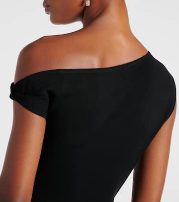 One-Shoulder-Maxikleid Indigo Twist | SIR