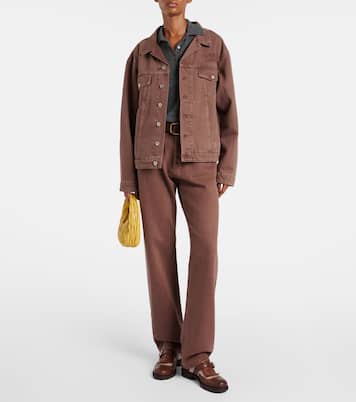 Jeans a gamba larga con logo | Miu Miu