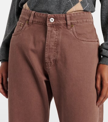 Jeans a gamba larga con logo | Miu Miu