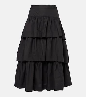 Gonna midi Winnie in cotone a balze | Ulla Johnson