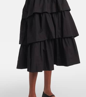 Gonna midi Winnie in cotone a balze | Ulla Johnson