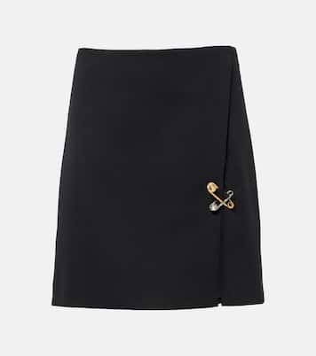Safety Pin wool miniskirt | Versace