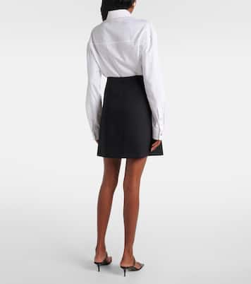 Safety Pin wool miniskirt | Versace