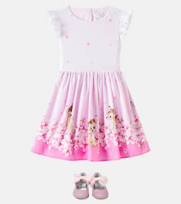x Disney® - Abito in cotone con stampa | Monnalisa