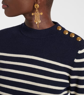 Striped wool and cashmere sweater | Chloé
