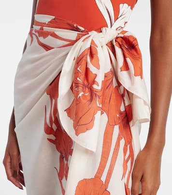 Pareo de algodón y seda floral | La DoubleJ