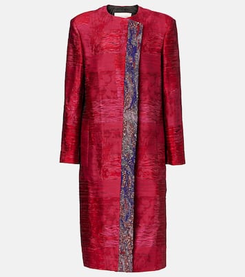 Manteau en jacquard de coton mélangé | Dries Van Noten