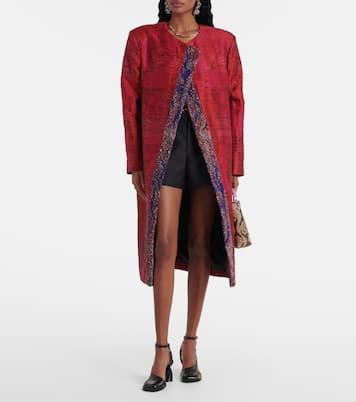 Manteau en jacquard de coton mélangé | Dries Van Noten