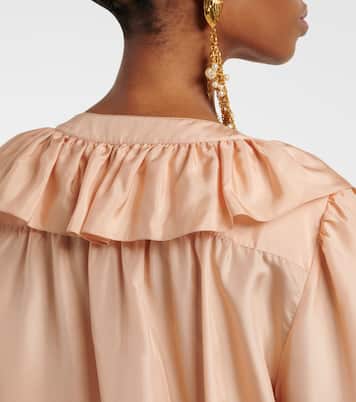 Blusa in seta habotai con volant | Chloé