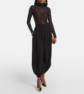 Escarpins Foliefoliage 90 en daim et cuir | Valentino Garavani