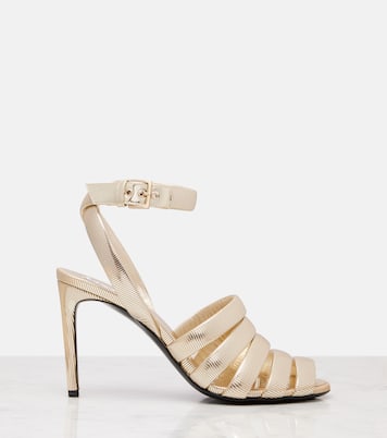 Strappy 90 leather sandals  | Alaïa