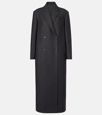 Double-breasted wool coat | Brunello Cucinelli
