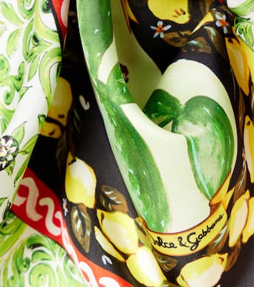 Pañuelo de sarga de seda estampado | Dolce&Gabbana