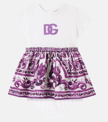 Baby Set Majolica aus Kleid und Höschen | Dolce&Gabbana Kids