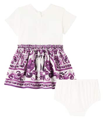 Baby Set Majolica aus Kleid und Höschen | Dolce&Gabbana Kids