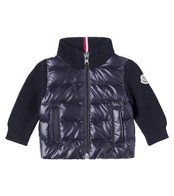 جاكيت لمولود جديد محبوكة من الصوف ومحشوة بريش الإوز | Moncler Enfant
