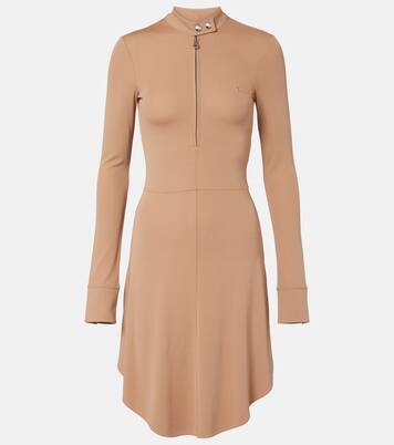 Biker crêpe jersey minidress | Courrèges
