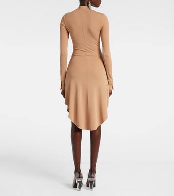 Biker crêpe jersey minidress | Courrèges