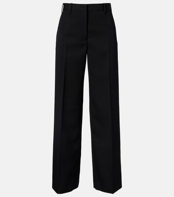 Low-rise wool straight pants | Jil Sander
