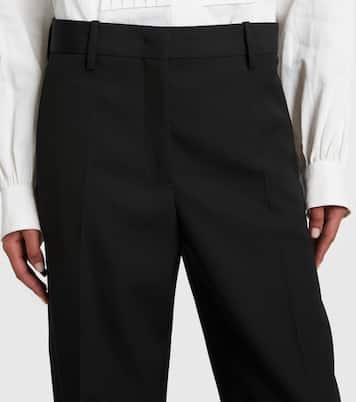 Low-rise wool straight pants | Jil Sander