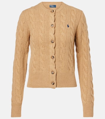 Cable-knit wool and cashmere cardigan | Polo Ralph Lauren