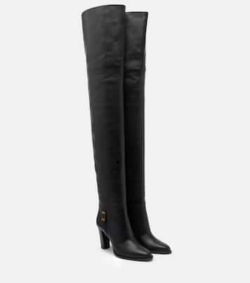 Julia 85皮革过膝靴 | Saint Laurent