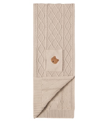 Aatos cable-knit cotton scarf | Donsje