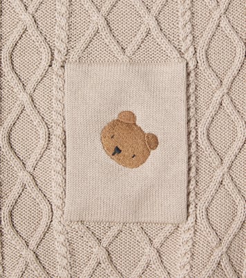 Aatos cable-knit cotton scarf | Donsje