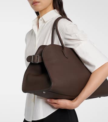 Margaux Medium leather tote bag | The Row