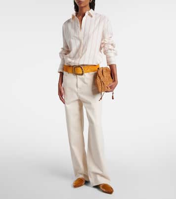Agofran fringed velvet loafers | Manolo Blahnik