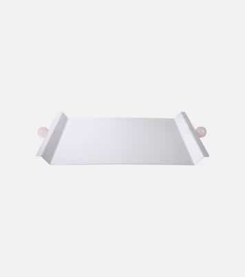 Embellished silver-plated decorative tray | Natalia Criado